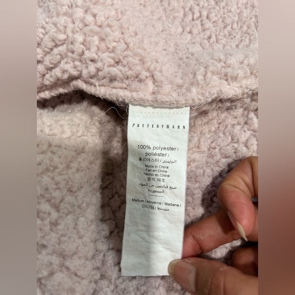 Pottery Barn Pink Plush Robe Wrap Style - Picture 14 of 16